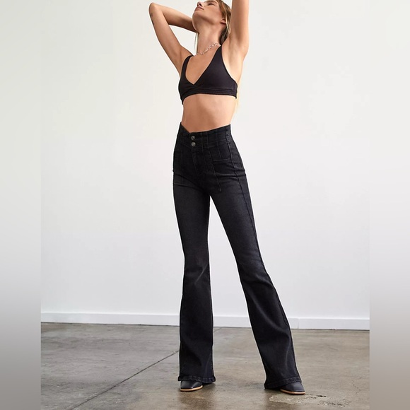We The Free Denim - Free People Jayde Onyx Flare Jeans NWT